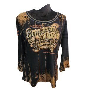 Vanilla Sugar Buffalo Bills Wild West Blouse Size L